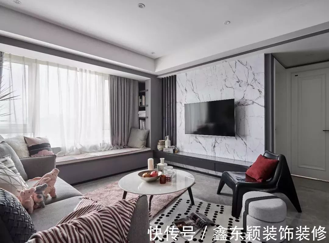 淋浴房|126平的三居室，独特的后现代风，充满了轻奢感。