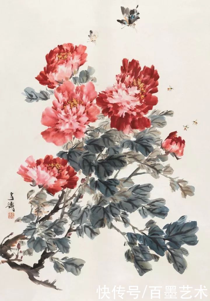 小写意|唯有牡丹真国色!小写意牡丹画150幅,美醉了
