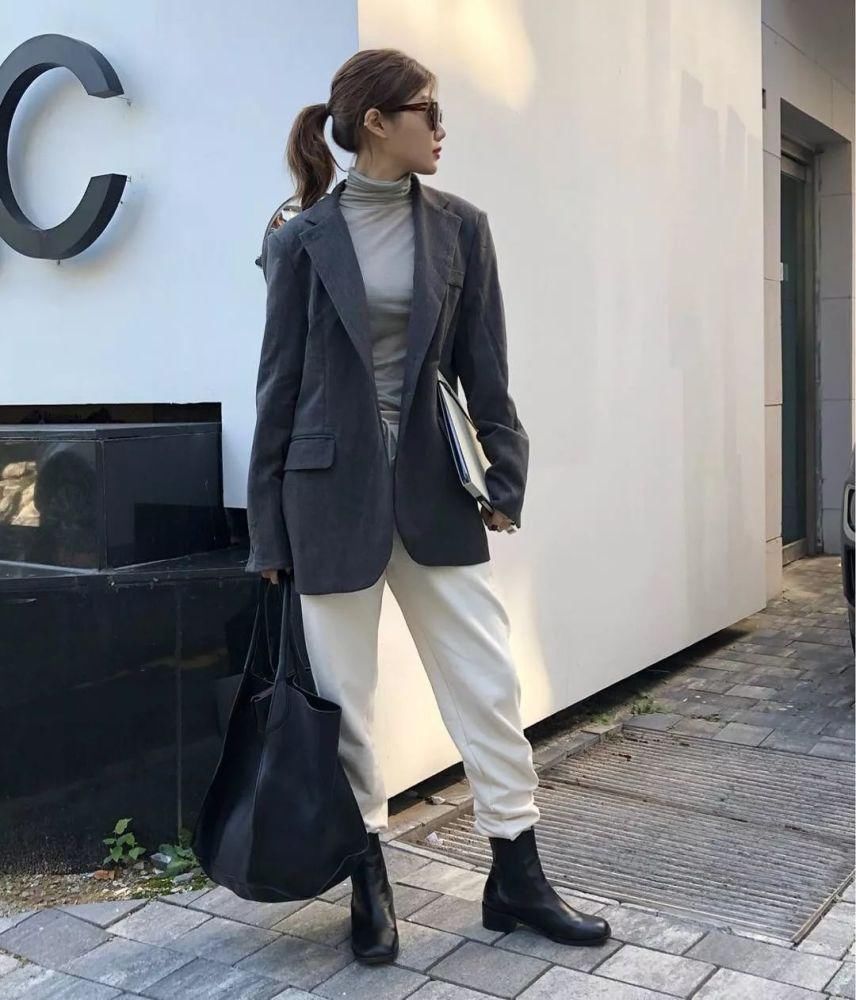  小黑|今冬正流行,奶奶裤 + 短靴，小黑裤 + 长靴!