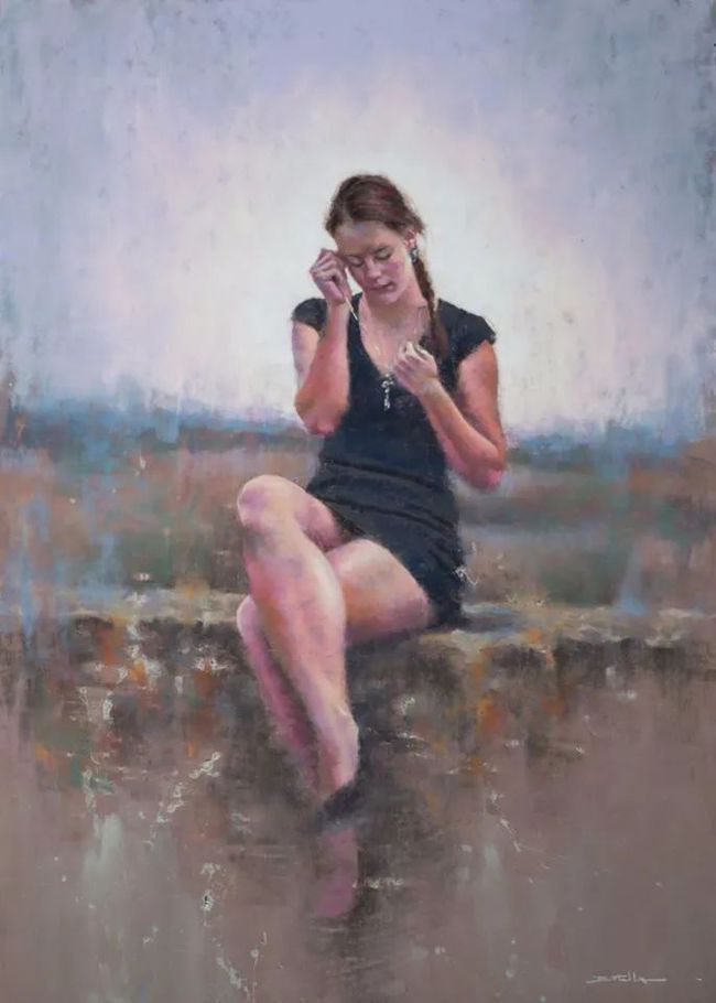 艺术学院$法国女画家:魅力独特的色粉味道