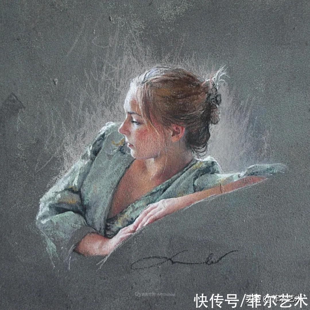 艺术学院$法国女粉彩大师，描绘的女性之美，细腻柔和