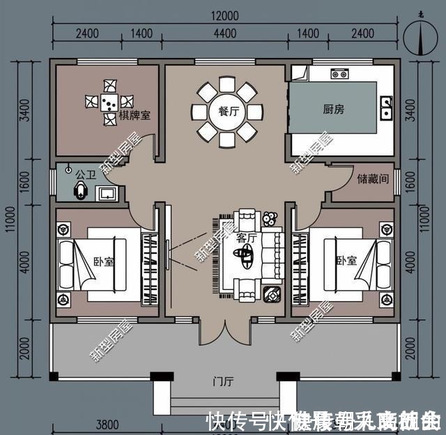 尺寸|农村养老房还是一层好,强烈推荐第3套17万建好,确定不动心!