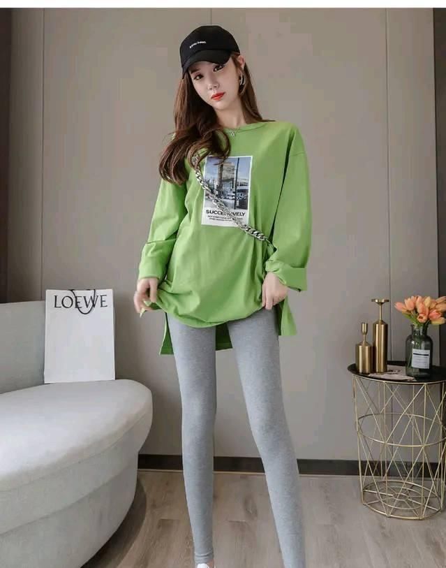 大长腿 春夏季休闲字母高腰打底裤，舒适不失美感，时髦精必备