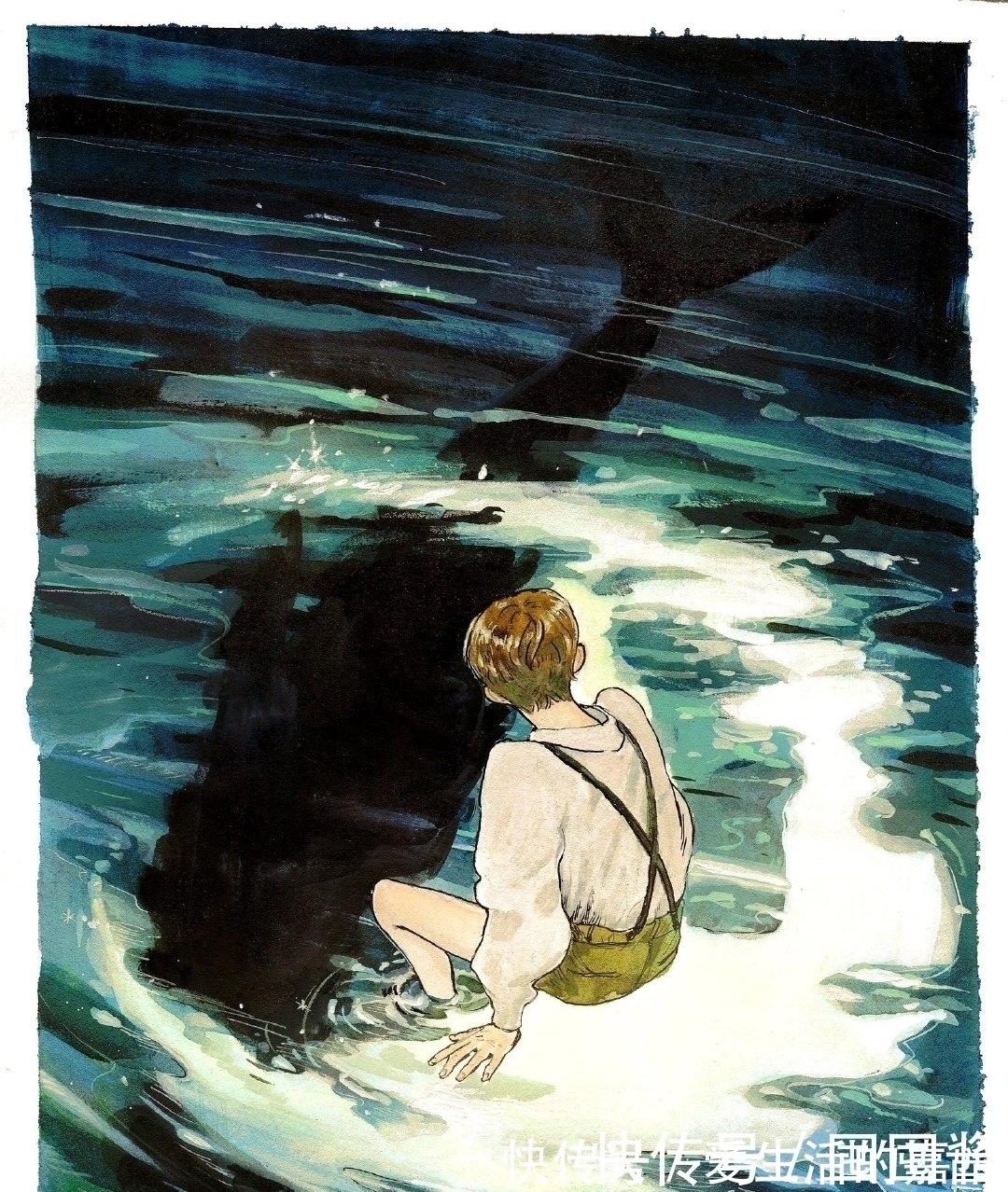 jiojio!看她画水彩都好治愈,她的插画人物随意、慵懒