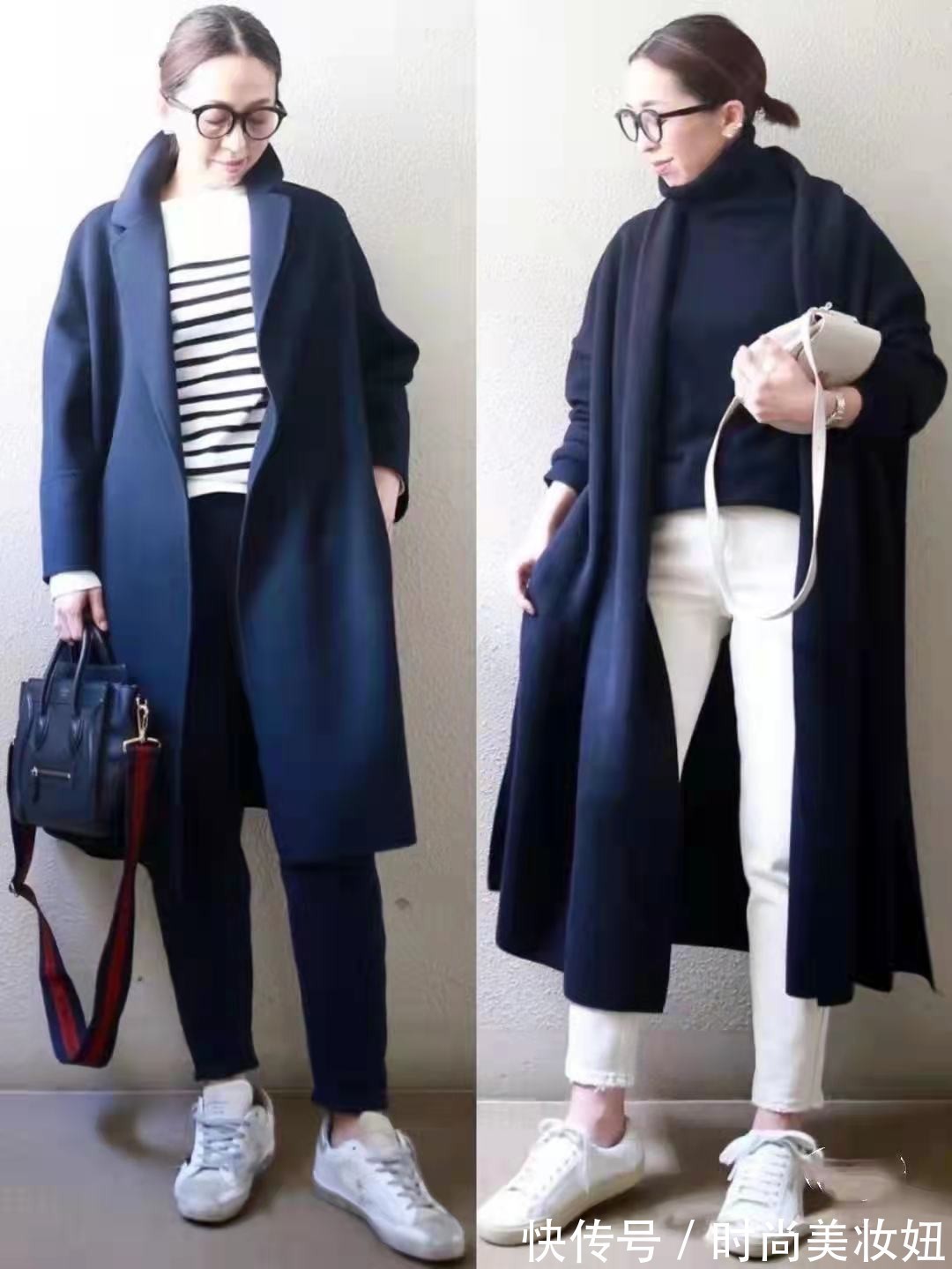 基础款|这位小个子“奶奶”太会穿,大衣穿搭洋气减龄,甩年轻人几条街