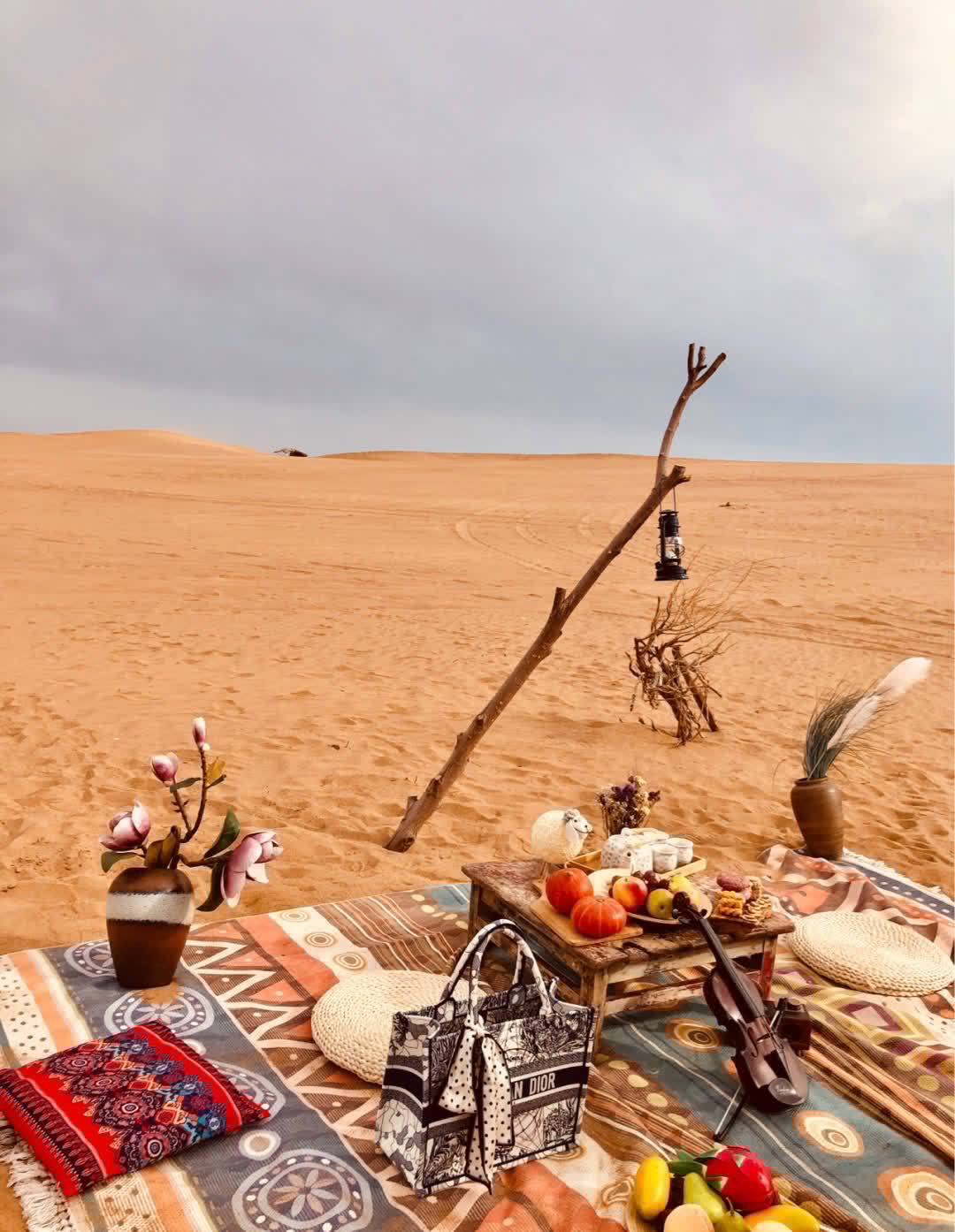 吊带 闺蜜游沙漠, 吊带碎花长裙, 尽显女神魅力