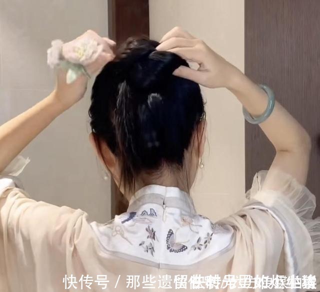 皮筋处 古代发型简单的梳发,学会这4种梳法,温柔优雅仙气十足