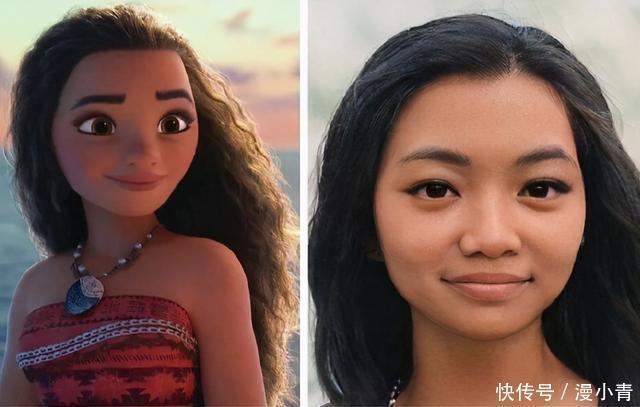 莫阿娜|迪士尼公主被AI还原，艾莎公主依然美丽，但是莫阿娜公主差点意思