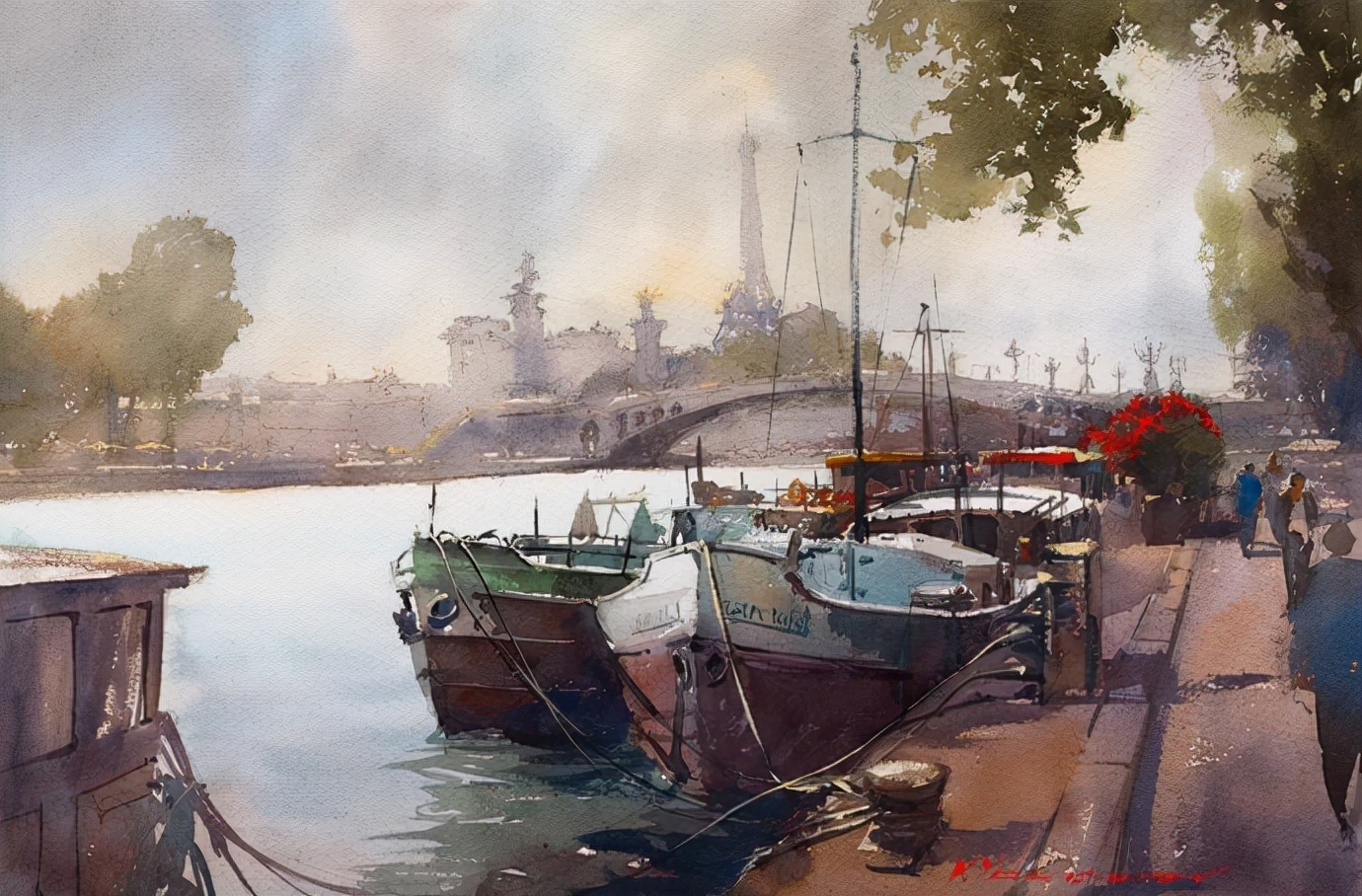 弗拉迪斯拉夫!印象水彩/美国当代艺术家弗拉迪斯拉夫水彩作品