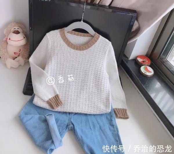 织毛衣超简小格子儿童羊绒打底毛衣(有编织图