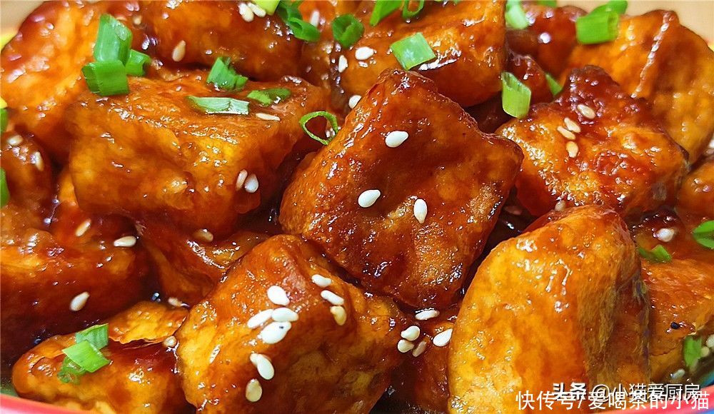 豆腐|教你好吃的糖醋脆皮豆腐,做法很简单,酸甜开胃,满满一盘不够吃