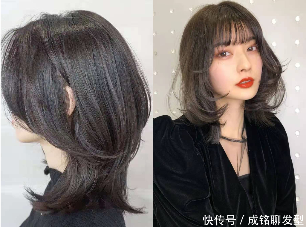 刘海|2021最火的“鱼尾烫”锁骨发，适合圆脸方脸女士，简约时尚又高级