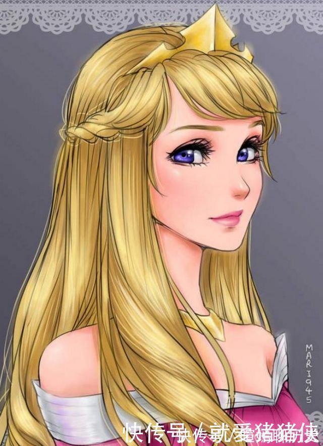 小美人鱼|画师绘制日漫风迪士尼公主,眼睛里藏着星星,小美人鱼太惊艳