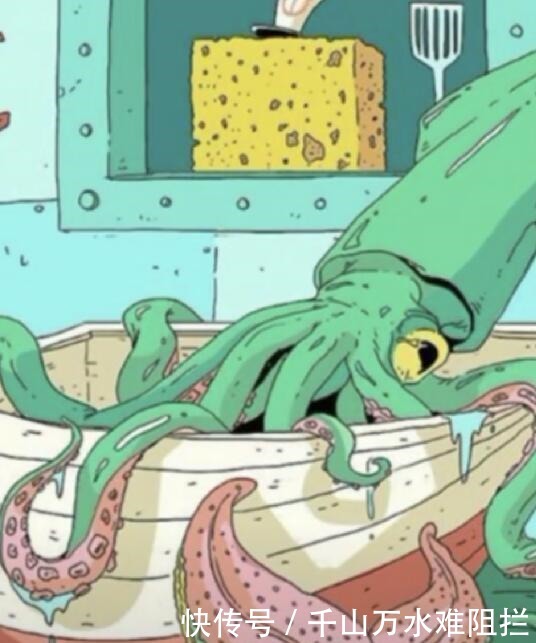 章鱼|《海绵宝宝》的真实样子大公开,蟹老板被打回原形,章鱼哥变了样