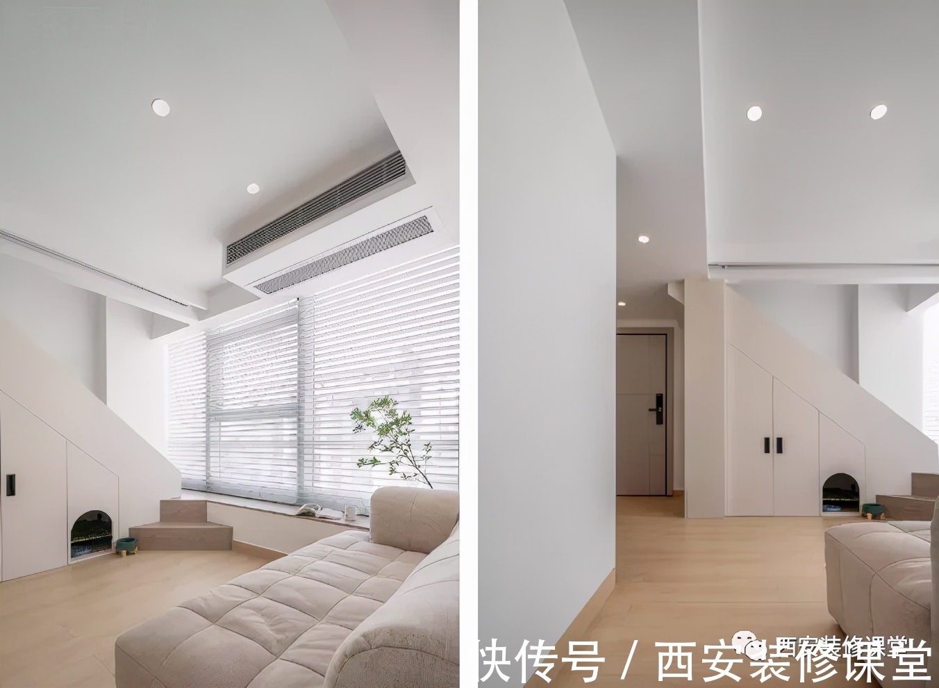 樓梯間|50㎡挑空公寓,做隔層一人住真美