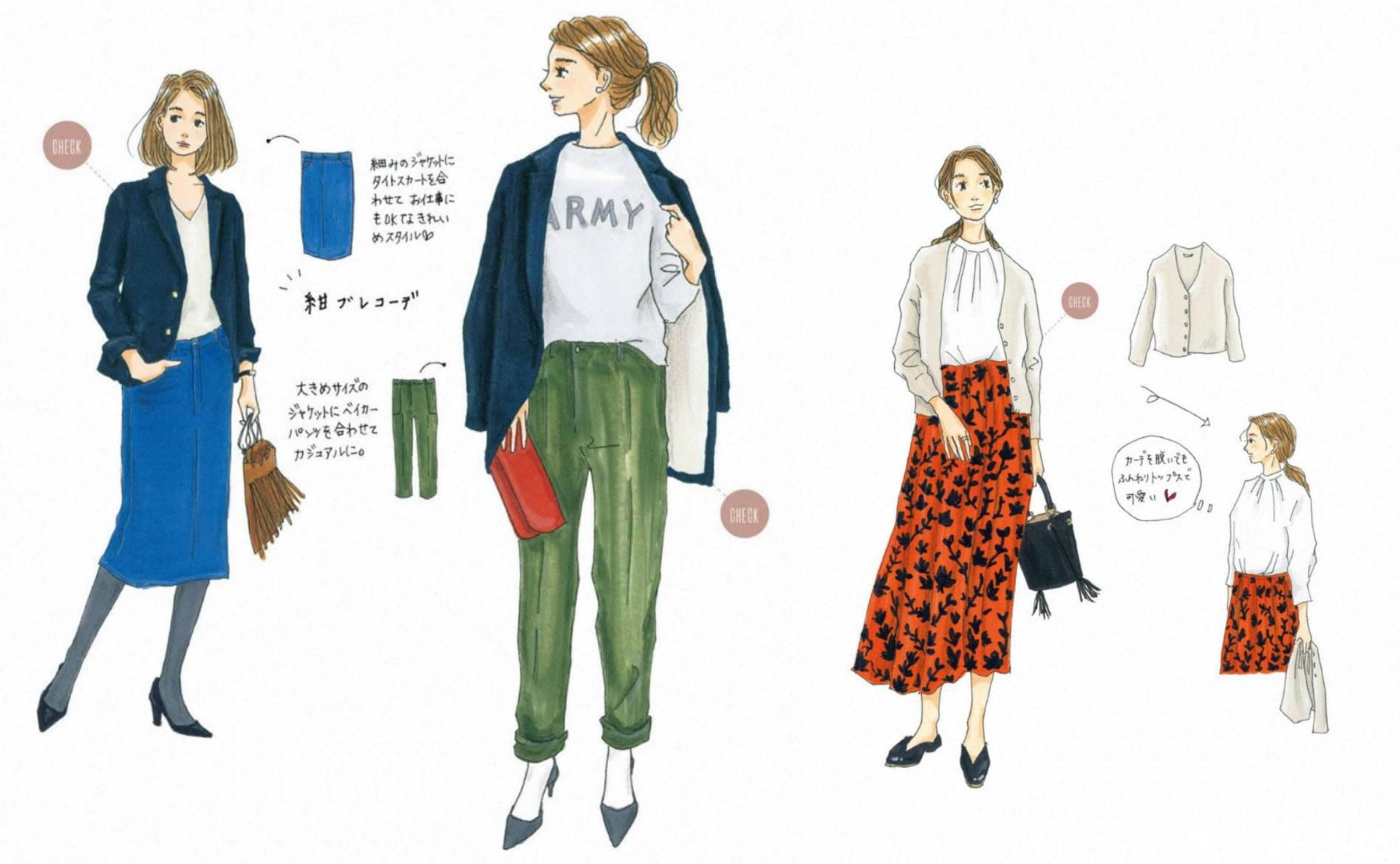 又被日本“手绘穿搭”惊到,从配色到搭配,怎么如此好看和时髦