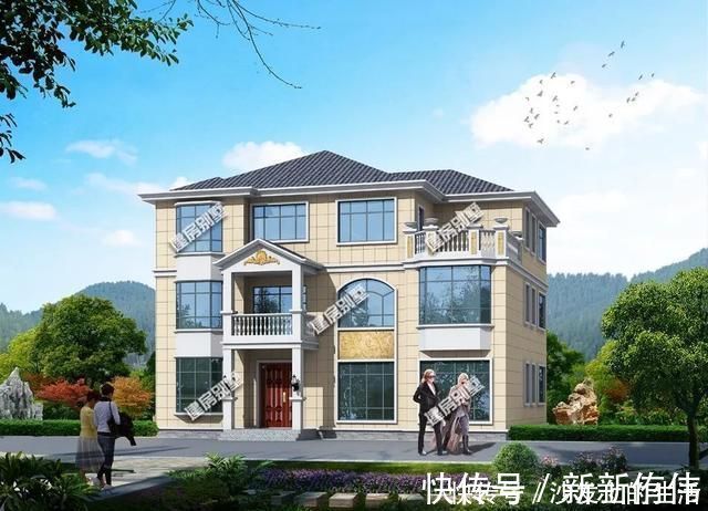 别墅|室内带堂屋设计，一二层都有厨房的农村别墅，适合两兄弟