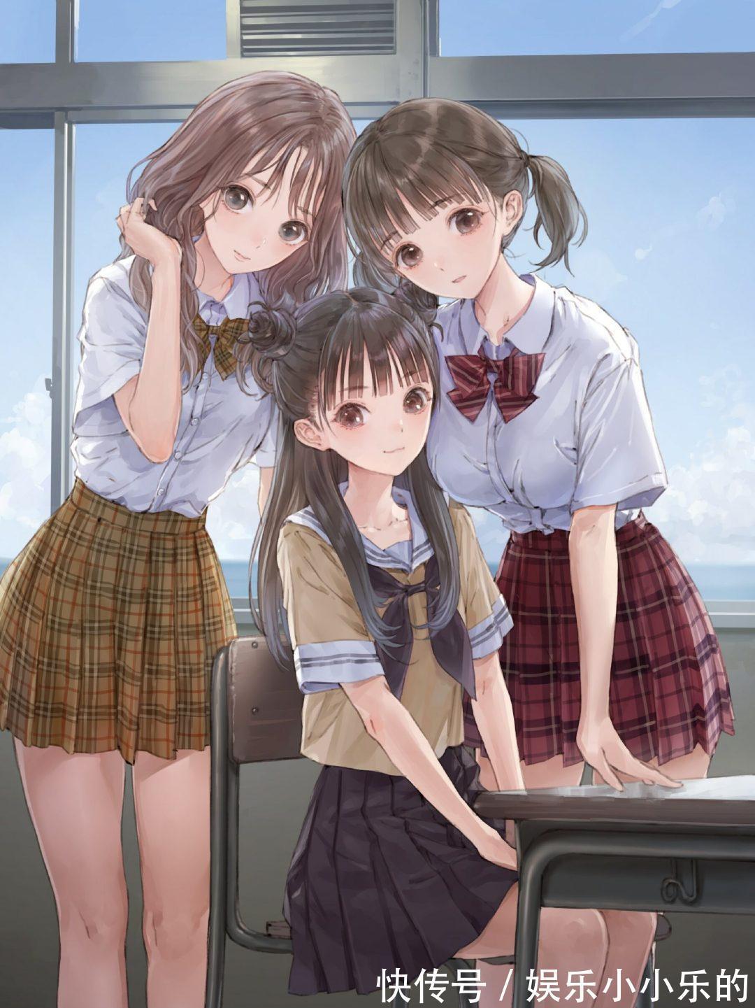 岸田梅尔@软萌的二次元美少女插画,洋溢着让人舒服的清澈透明感