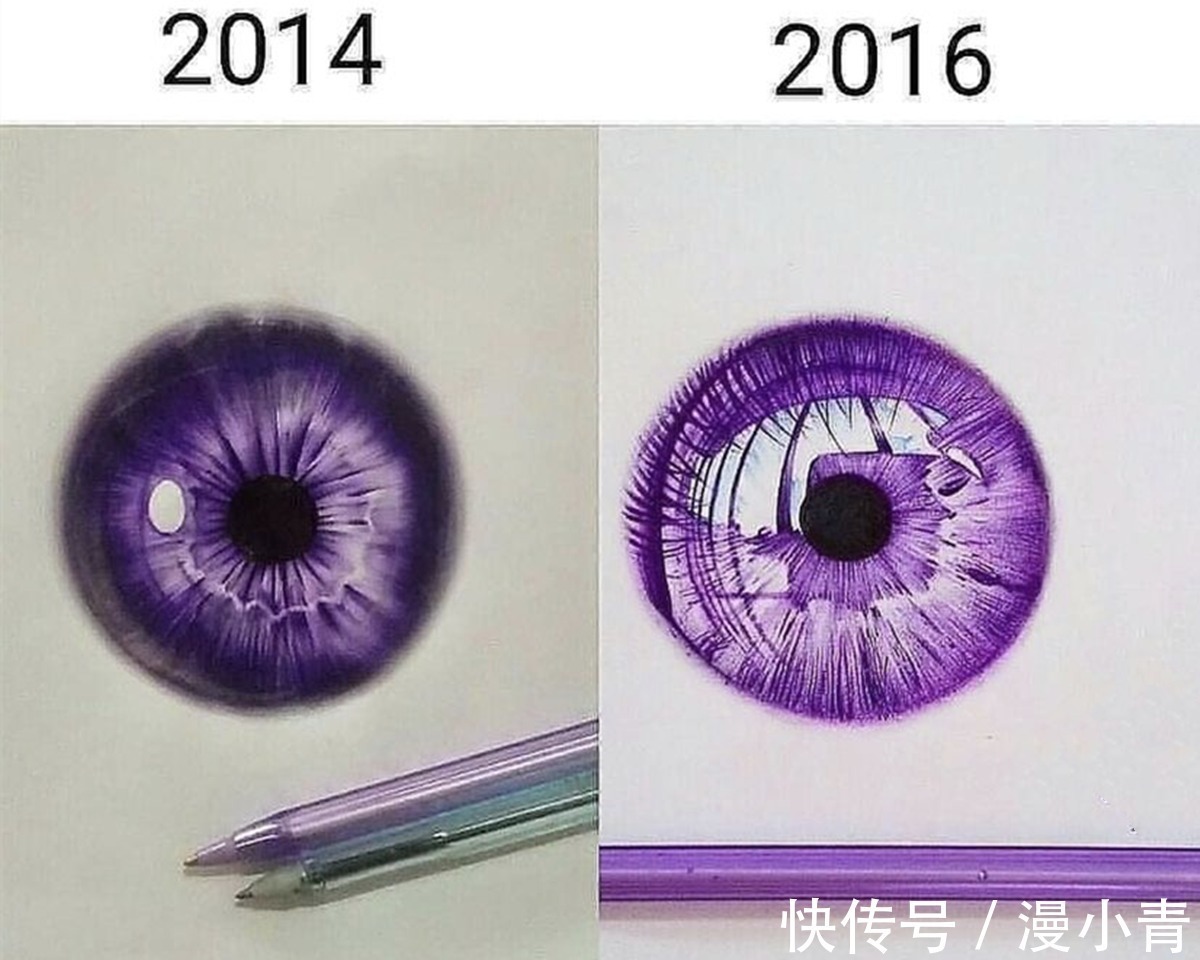 绘画!专注于画眼睛的画师,短短几年进步迅速,看起来更像是真的一样了