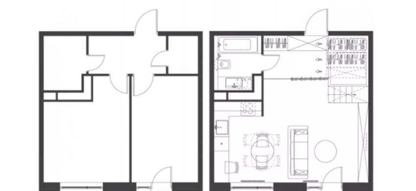 盒子|35㎡小公寓,夫妻俩把床抬高1米后睡在“盒子”里?这设计够巧妙