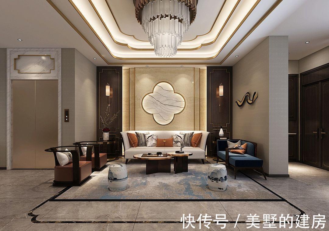 背景墙|300平经典欧式风大别墅，玄关犹如水墨画，看到儿童房绝对女儿奴