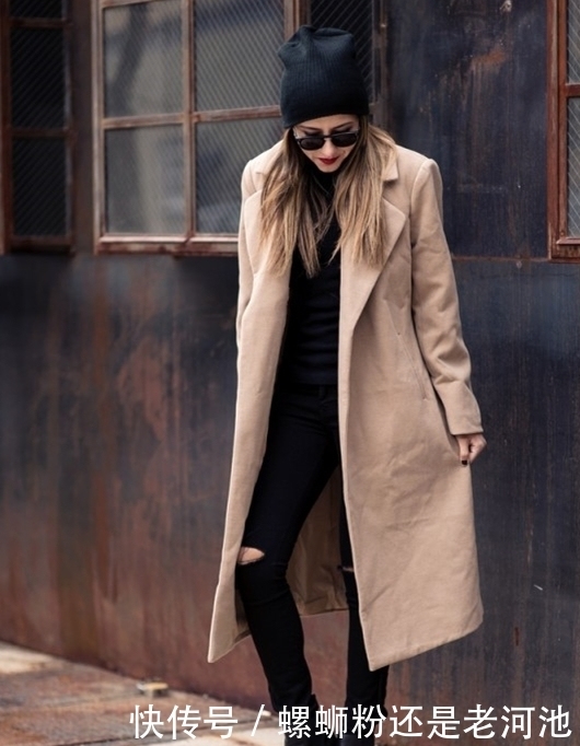搭配黑色|无大衣不冬天,百穿不厌的驼色系,大气又不丢范