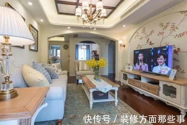 三居室|128平美式田园风三居室,色彩迷人,给人一种如沐春风之感