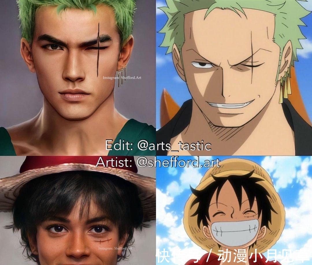 真人版|用软件合成动漫角色的真人版,JOJO神还原,路飞颜值有点毁