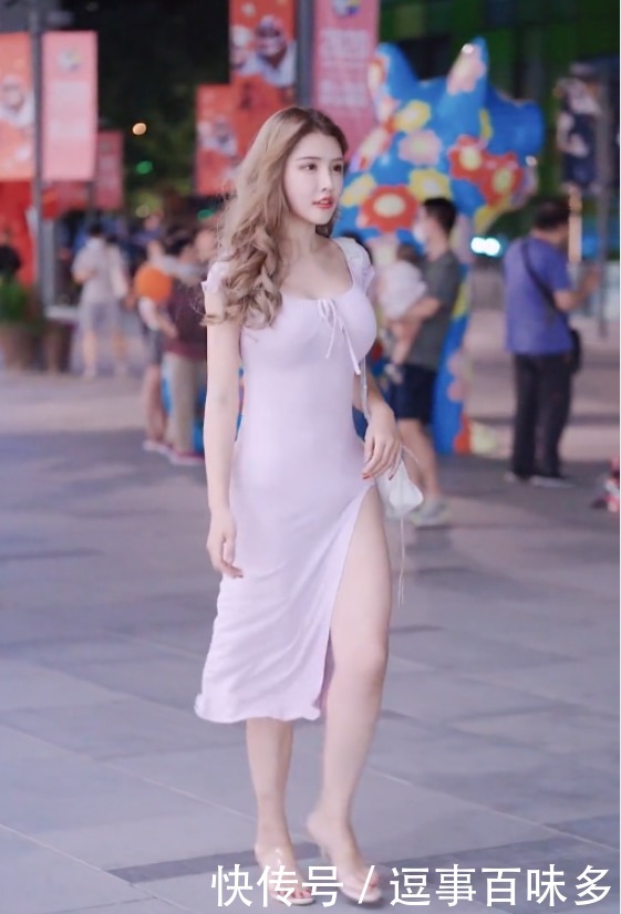 靓丽|清纯的微胖姐姐,靓丽迷人,紫色紧身裙气质十足