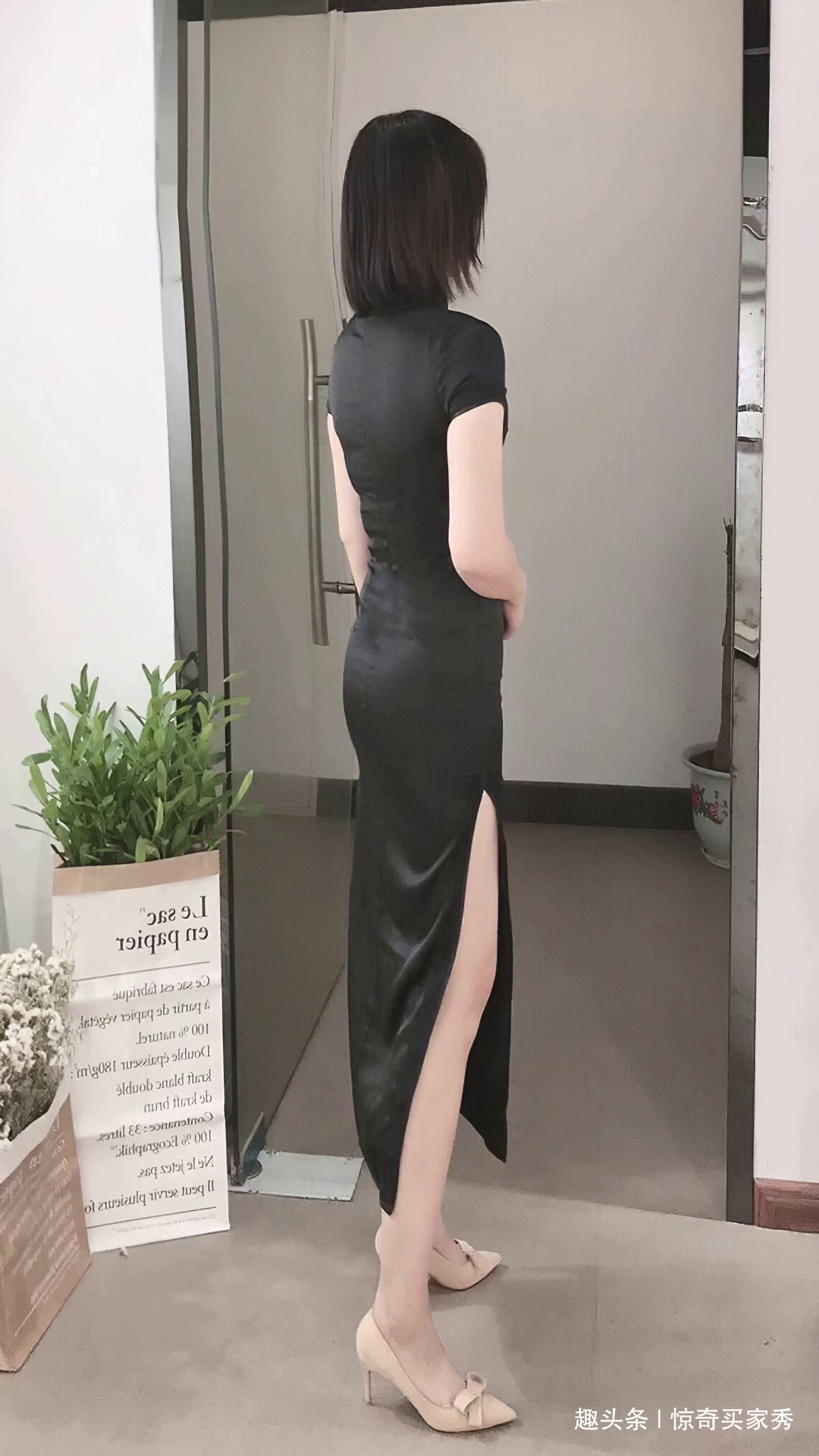 穿搭 美女旗袍穿搭,黑色低调又内敛,中式复古款式更显东方女性魅力