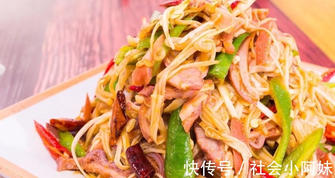 美味|教你营养美味的金针菇拌猪肚,简单易做又爽口解馋,一盘都不够吃