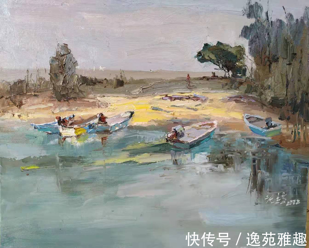 五彩斑斓&「写生作品」回望深秋婺源,五彩斑斓,油画家汪志高作品欣赏