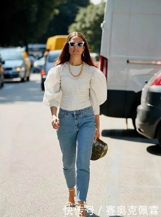 皮裤|泡泡袖显肩宽?那是因为你不会穿,选对款缩肩又遮肉,超级显脸小