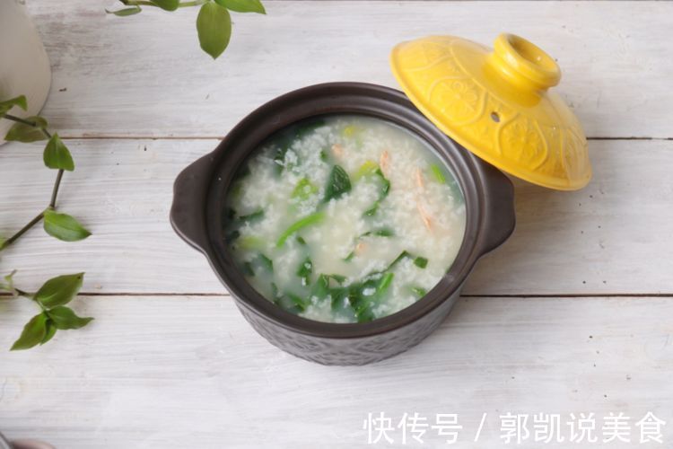滋补|菠菜瘦肉粥,营养滋补,冬天要常喝,暖身又暖胃