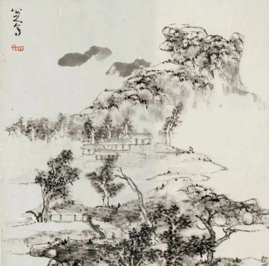 山水@这套册页当不仅仅有山水也有花鸟,就是没有的是大红大绿的色彩