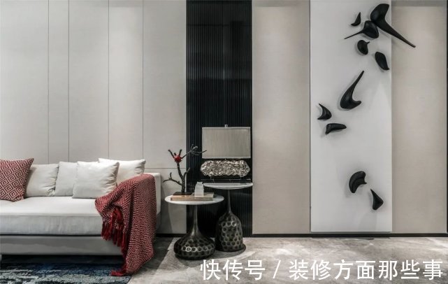 装饰|125㎡现代中式,稳重空间一抹红,点亮空间端庄感!