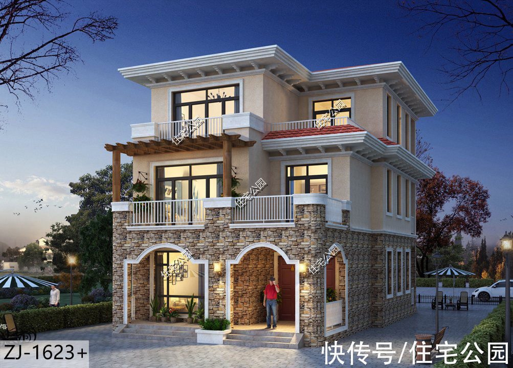 预算|面宽8米也能建出大气别墅,10套小面宽图纸,哪套更适合你家?