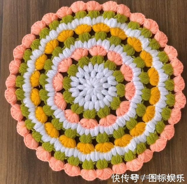 针法@「针织作品」32款只用到一种针法织出来的美垫子,新手留存备用