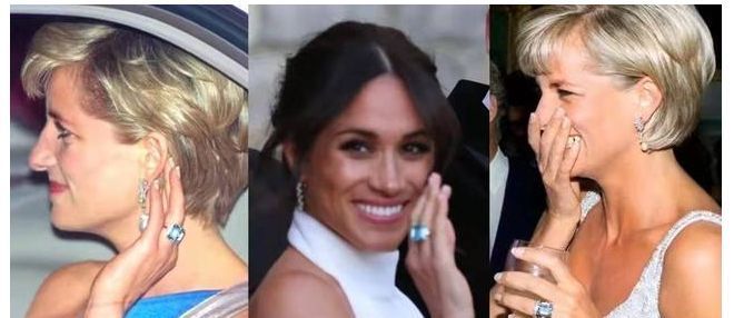 海蓝宝#同戴海蓝宝石首饰,卡米拉奢华繁琐戴妃简约大气,展现了两种美