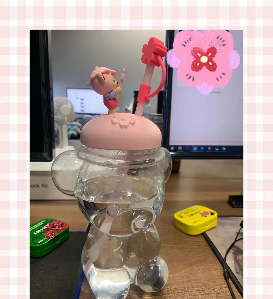 帽子|今年最可爱的杯子，樱花小熊粉帽子，送它让女友爱上喝热水！