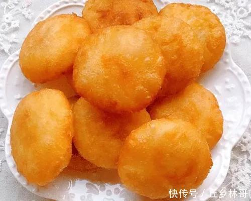 炸糖糕家常做法,简单易学,外皮金黄又酥脆,个个空心不流糖