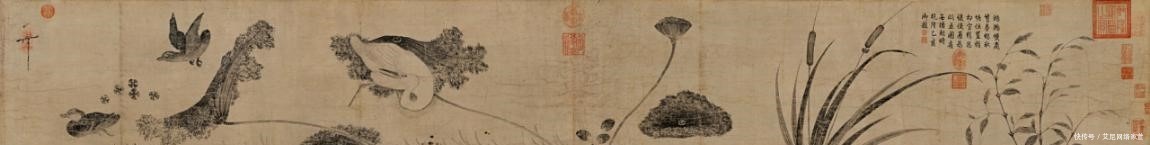 罕见的粉笺纸画作,宋徽宗《池塘秋晚图》赏析