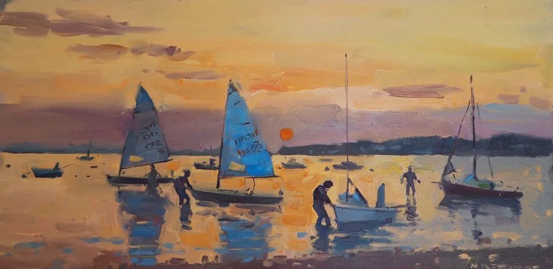 田园风光画@他用画笔,勾勒出一幅幅唯美动人的田园风光画