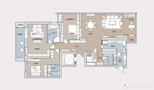 主卧室|福州夫妻的现代风装修,真的太高级了,全屋充满了时尚和前卫气息