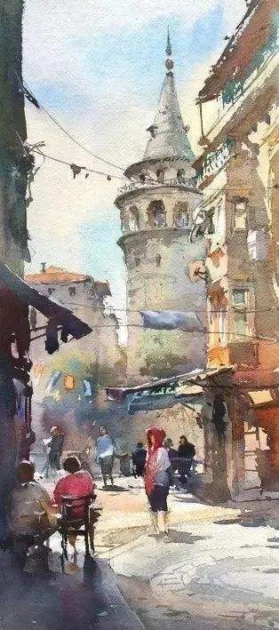 风景|风景诱人!这样的水彩作品,怎能不爱?