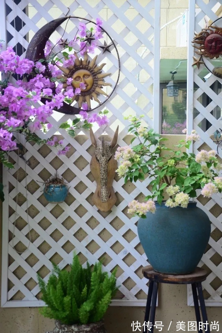 三角梅|120㎡别墅花园改造,经过三年的努力,小院从荒地到花开满园