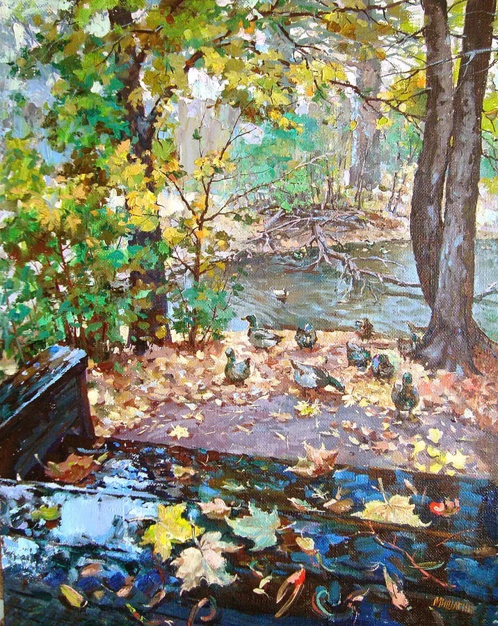 米沙金!俄罗斯画家米沙金的风景油画,美的不要不要的!