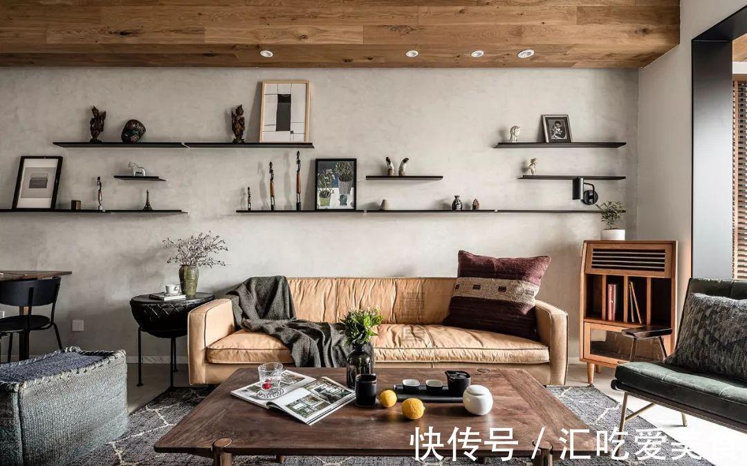 复古|109平新房装修设计,复古怀旧,一进客厅,也太有范了!