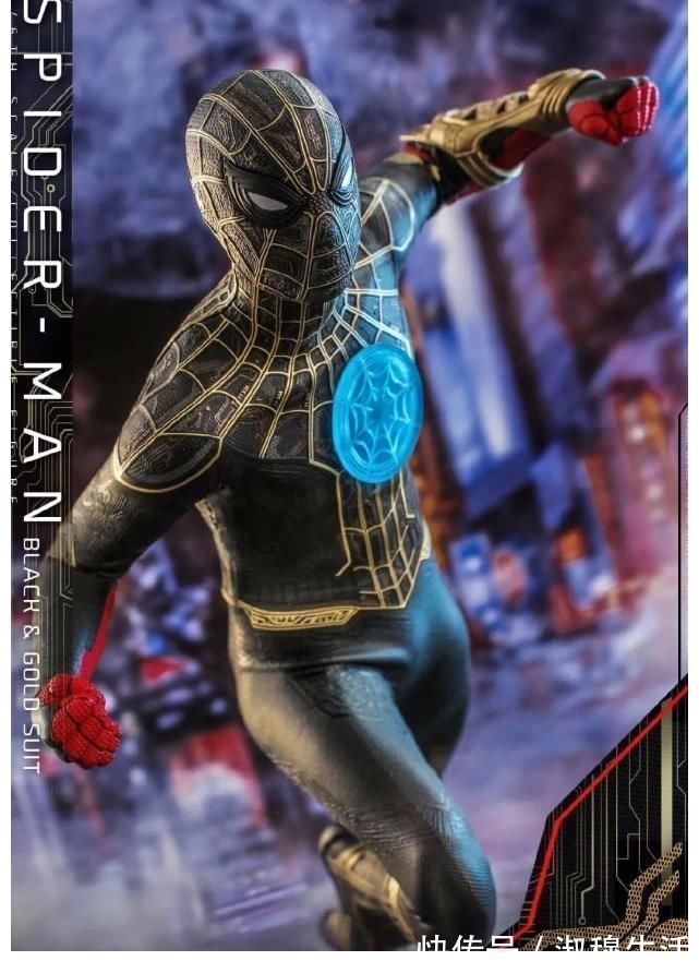 斯塔克|蜘蛛侠会魔法了?《蜘蛛侠:英雄无归》黑金战衣曝光