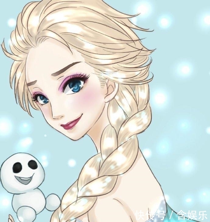 艾莎女王|卡通风格的迪士尼公主,乐佩公主甜美可爱,艾莎女王冷艳动人